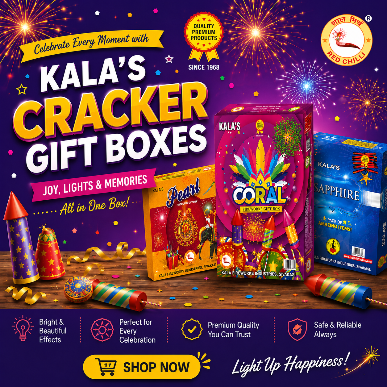 Red Chilli Crackers gift boxes