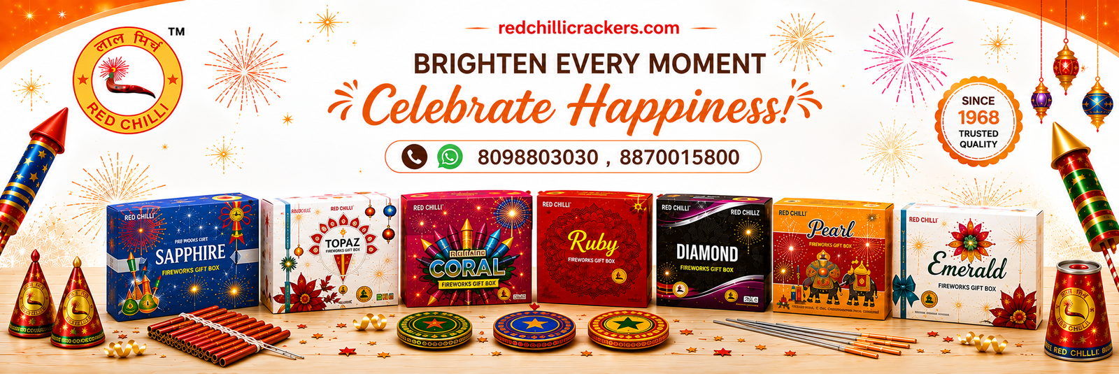 Red Chilli Crackers — premium Sivakasi Diwali crackers